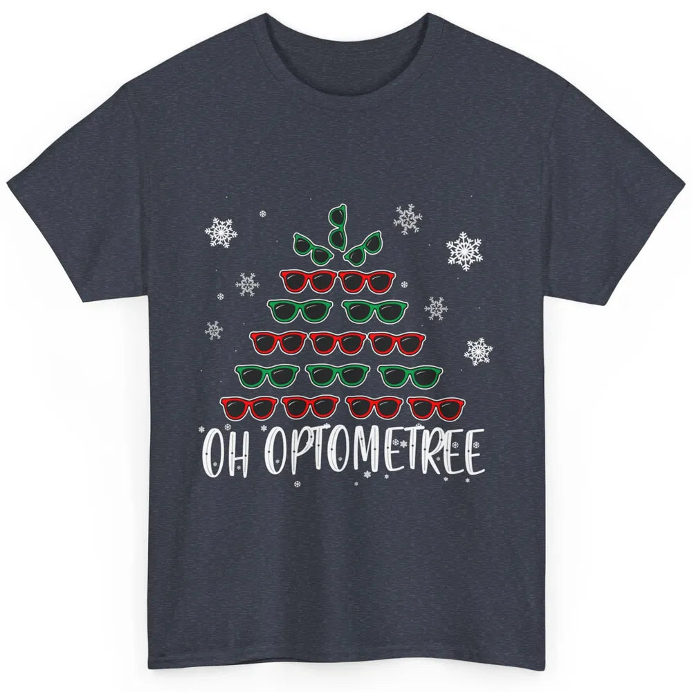 Optician Christmas Funny Xmas Tree Eyeglasses Optometrist Classic Unisex T-Shirt
