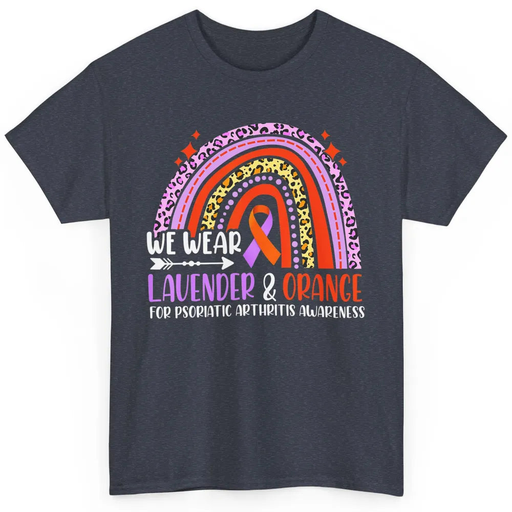 Wear Lavender Orange Rainbow Psoriatic Arthritis Month PsA Classic Unisex T-Shirt