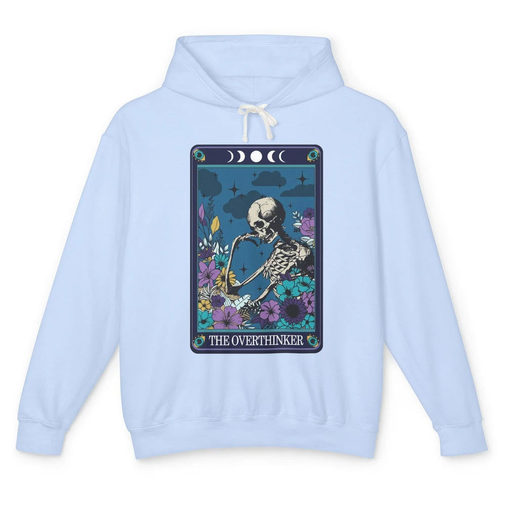 Floral Skeleton The Overthinker Tarot Card Halloween Costume Unisex Lightweight Hoodie