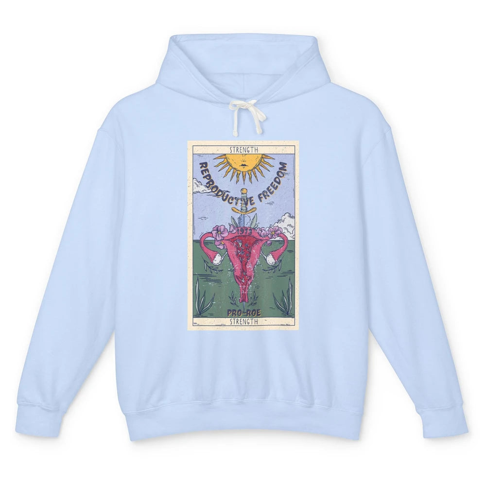 1973 Pro Roe Feminist Strength Tarot Card Mystical Halloween Unisex Lightweight Hoodie