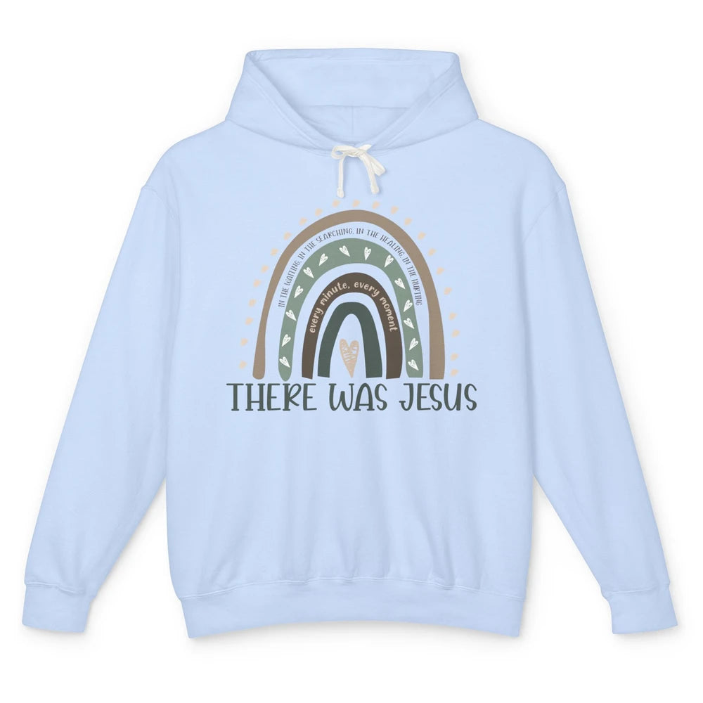 Retro Rainbow In Every Minute There Was Jesus Christian Gift Unisex Lightweight Hoodie