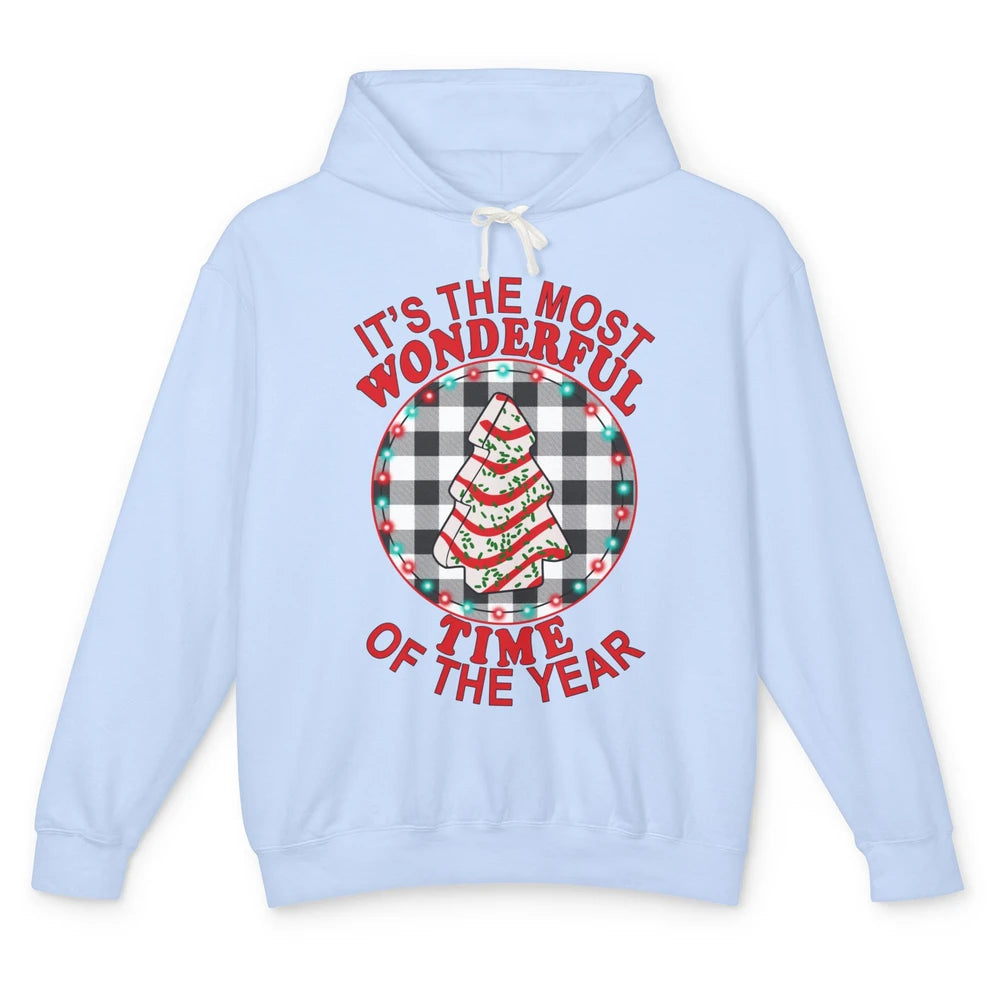Funny Christmas Tree Cakes Most Wonderful Time Bakers Baking Unisex Lightweight Hoodie