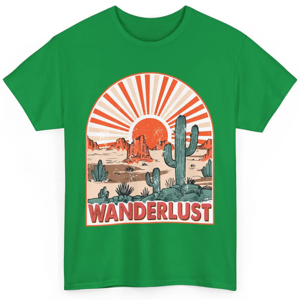 Vintage Desert Sunset Wanderlust Get Lost In Nature Outdoor Classic Unisex T-Shirt