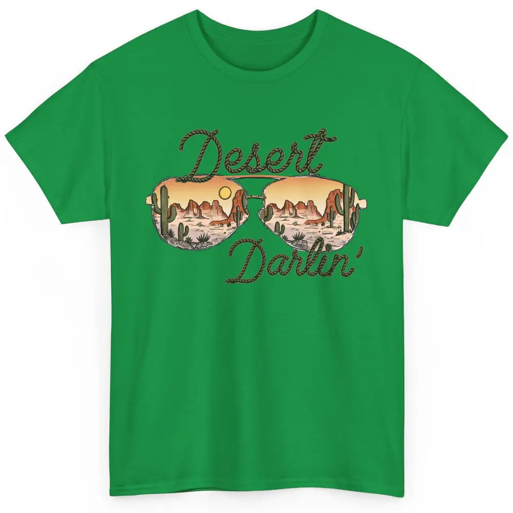 Retro Desert Darling Cactus Glasses Western Country Cowboy Classic Unisex T-Shirt
