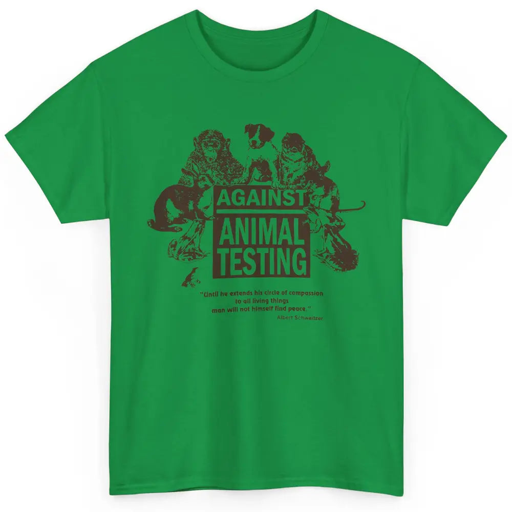 Against Animal Testing Farm Pet Liberation Right Vegan Retro Classic Unisex T-Shirt
