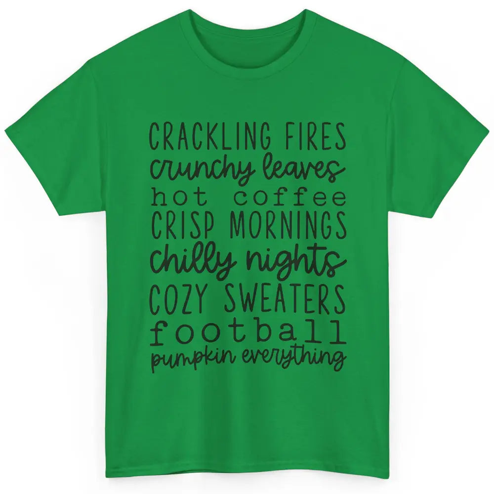 Fall Favorite Crackling Fire Pumpkin Everything Thanksgiving Classic Unisex T-Shirt