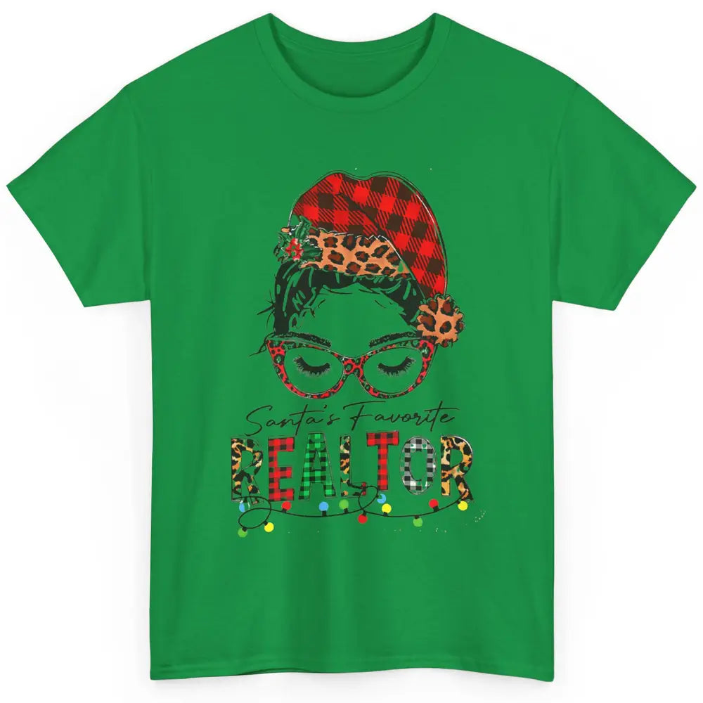 Merry Christmas Xmas Santa Messy Hair Realtor Real Estate Classic Unisex T-Shirt
