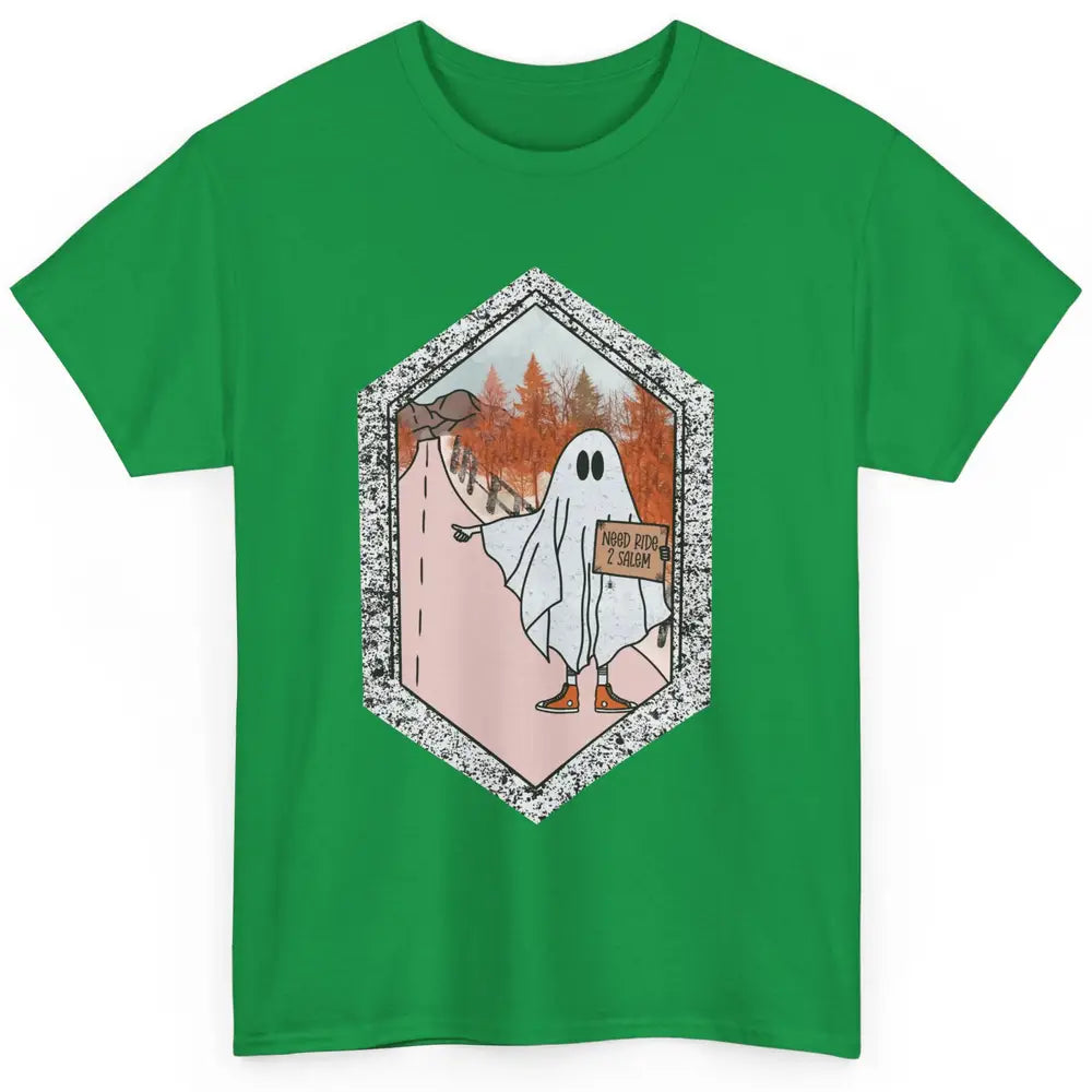 Funny Ghost Need Ride To Salem Witch Halloween Costume Classic Unisex T-Shirt