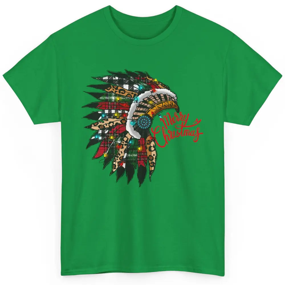 Christmas Headdress Indian Hat Leopard Western Christmas Classic Unisex T-Shirt