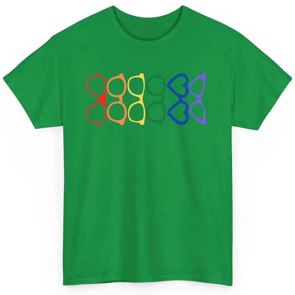Rainbow Eyeglasses Pride Optometrist Optician Glasses Gift Classic Unisex T-Shirt