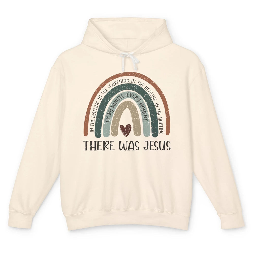 Retro Rainbow In Every Minute There Was Jesus Christian Gift Unisex Lightweight Hoodie