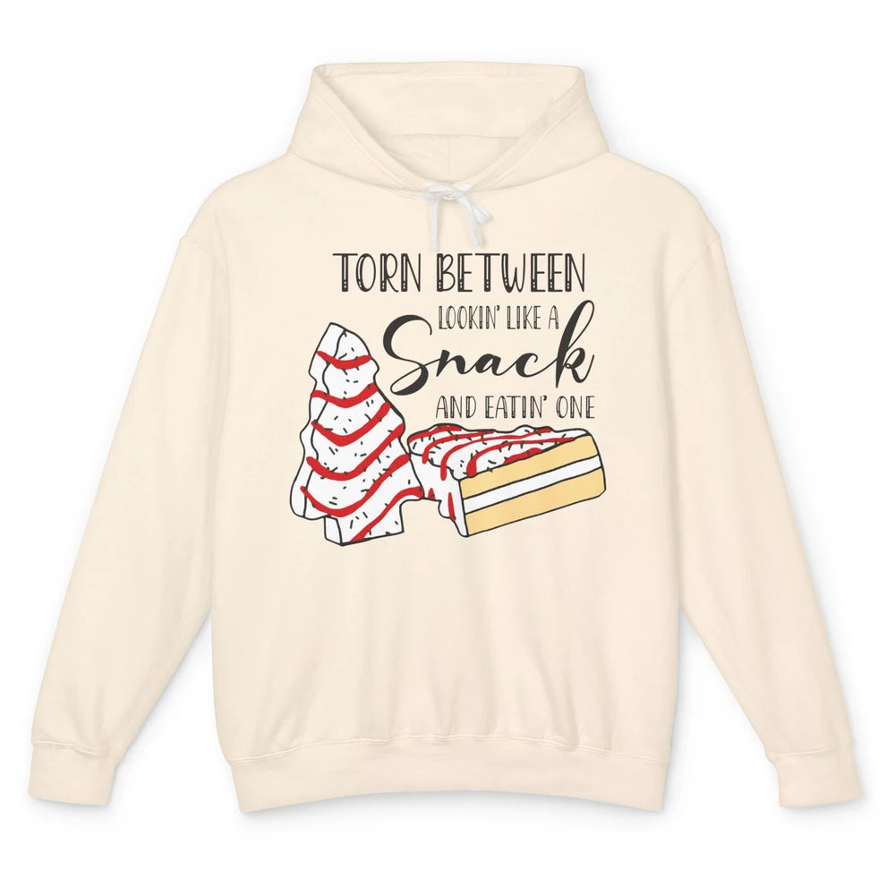 Christmas Tree Cake Torn Between Look Like a Snack Eat One Unisex Lightweight Hoodie