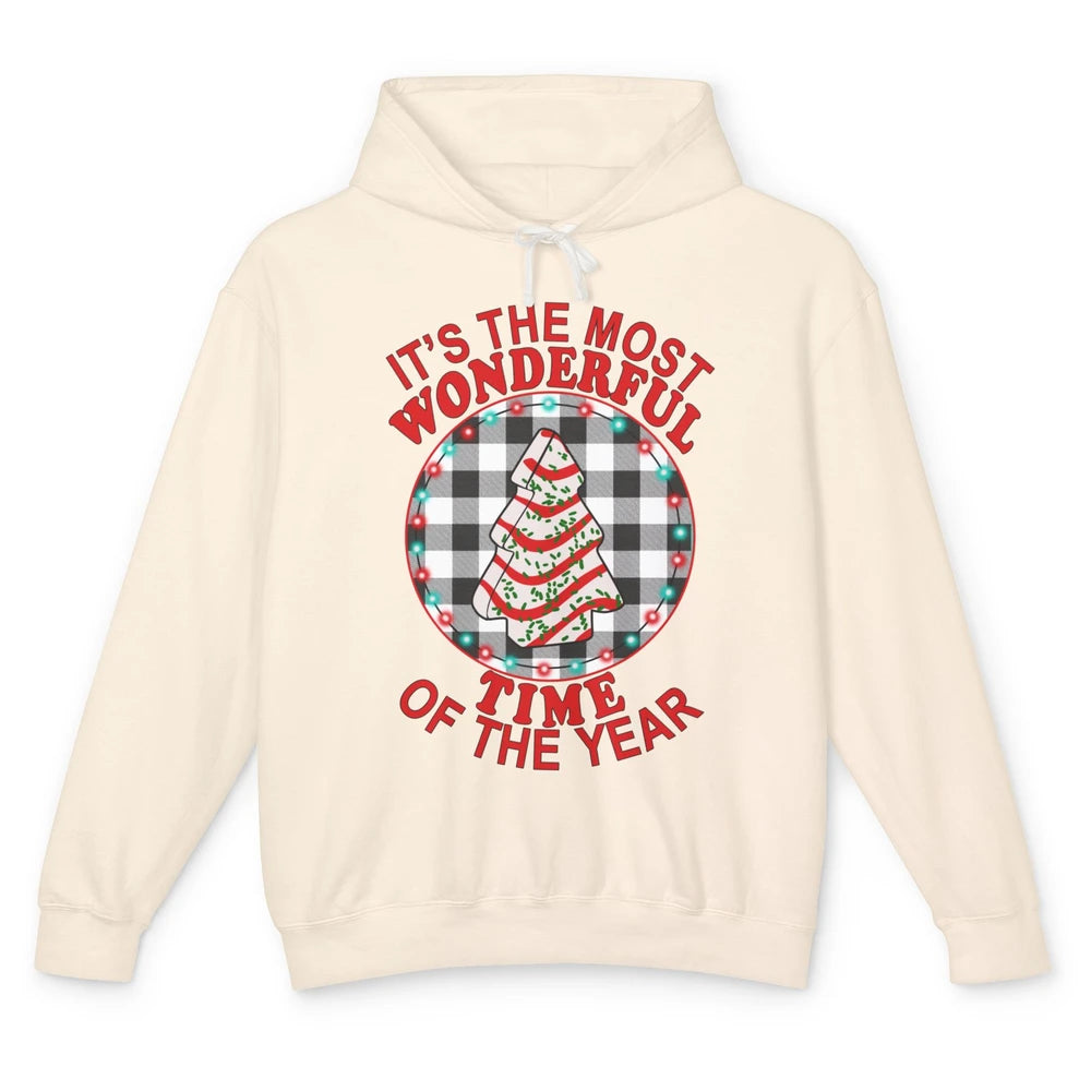 Funny Christmas Tree Cakes Most Wonderful Time Bakers Baking Unisex Lightweight Hoodie