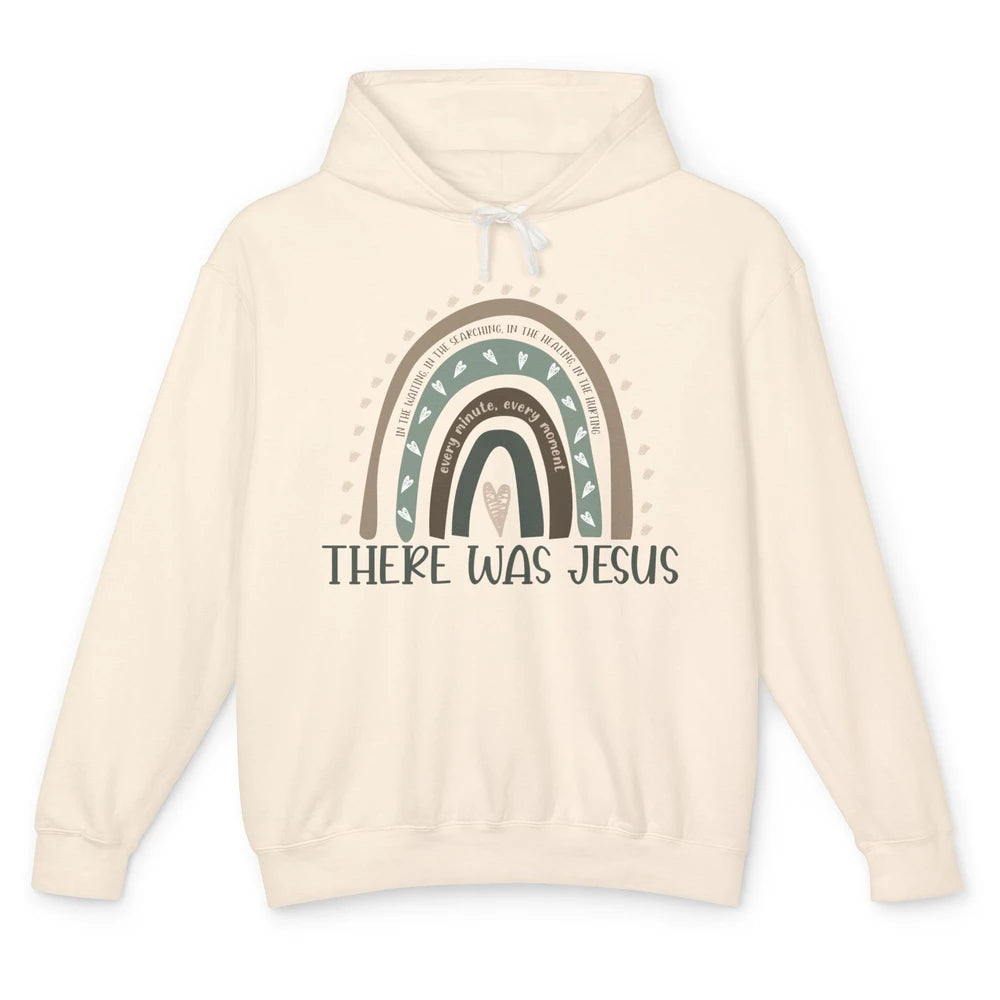 Retro Rainbow In Every Minute There Was Jesus Christian Gift Unisex Lightweight Hoodie