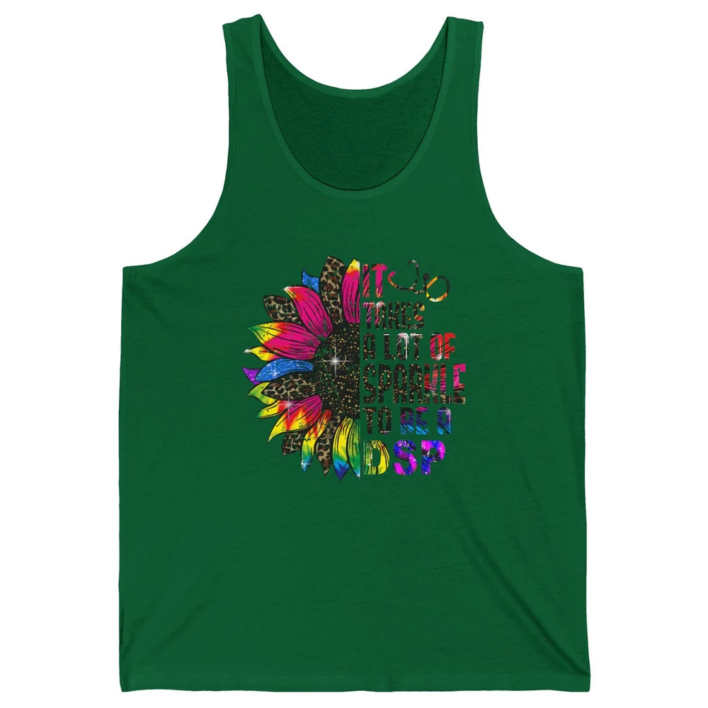 Sunflower DSP Take Sparkle To Be Direct Support Professional Unisex Jersey Tank