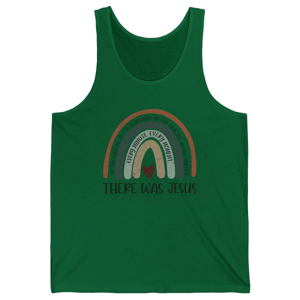 Retro Rainbow In Every Minute There Was Jesus Christian Gift Unisex Jersey Tank