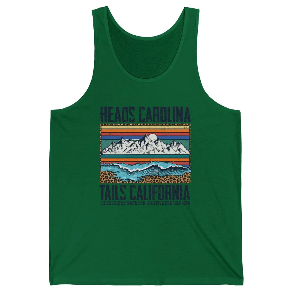 Vintage Heads Carolina Tail California Summer Beach Paradise Unisex Jersey Tank