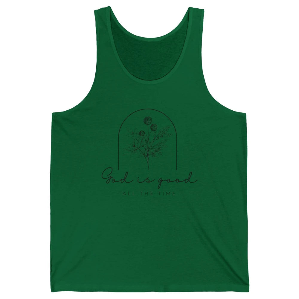 Christian Faith God Is Good All The Time Religious Men Women Unisex Jersey Tank