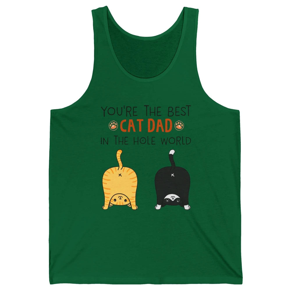 Funny Best Cat Dad In The Hole World Father's Day Unisex Jersey Tank