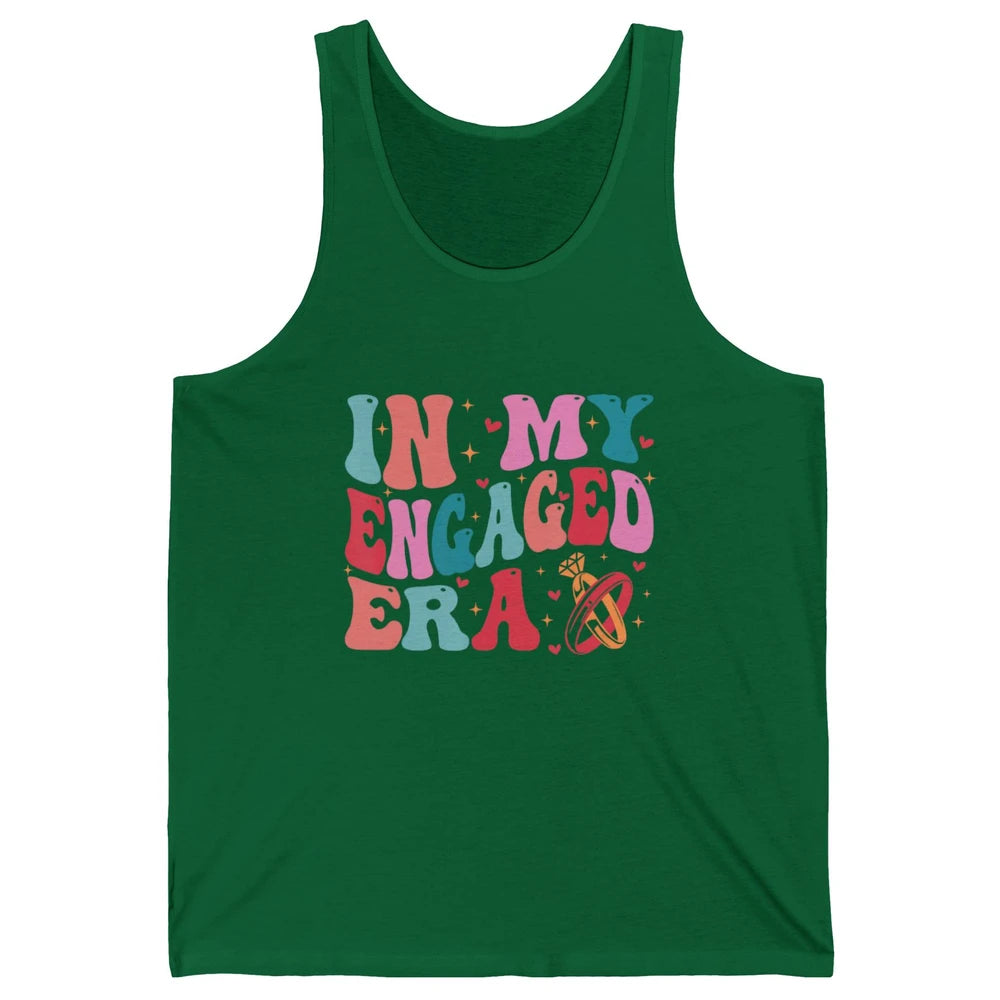 In My Engaged Era Boho Groovy Bridal Shower Party Wedding Unisex Jersey Tank