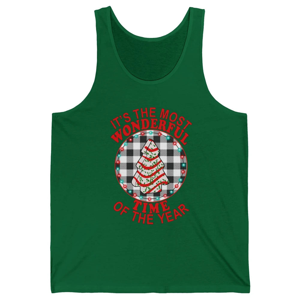 Funny Christmas Tree Cakes Most Wonderful Time Bakers Baking Unisex Jersey Tank