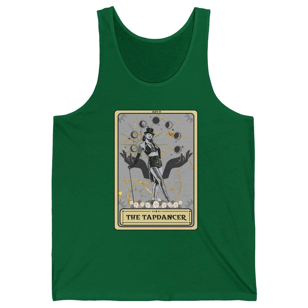 Retro The Tapdancer Tarot Card Tapdancing Halloween Dancer Unisex Jersey Tank