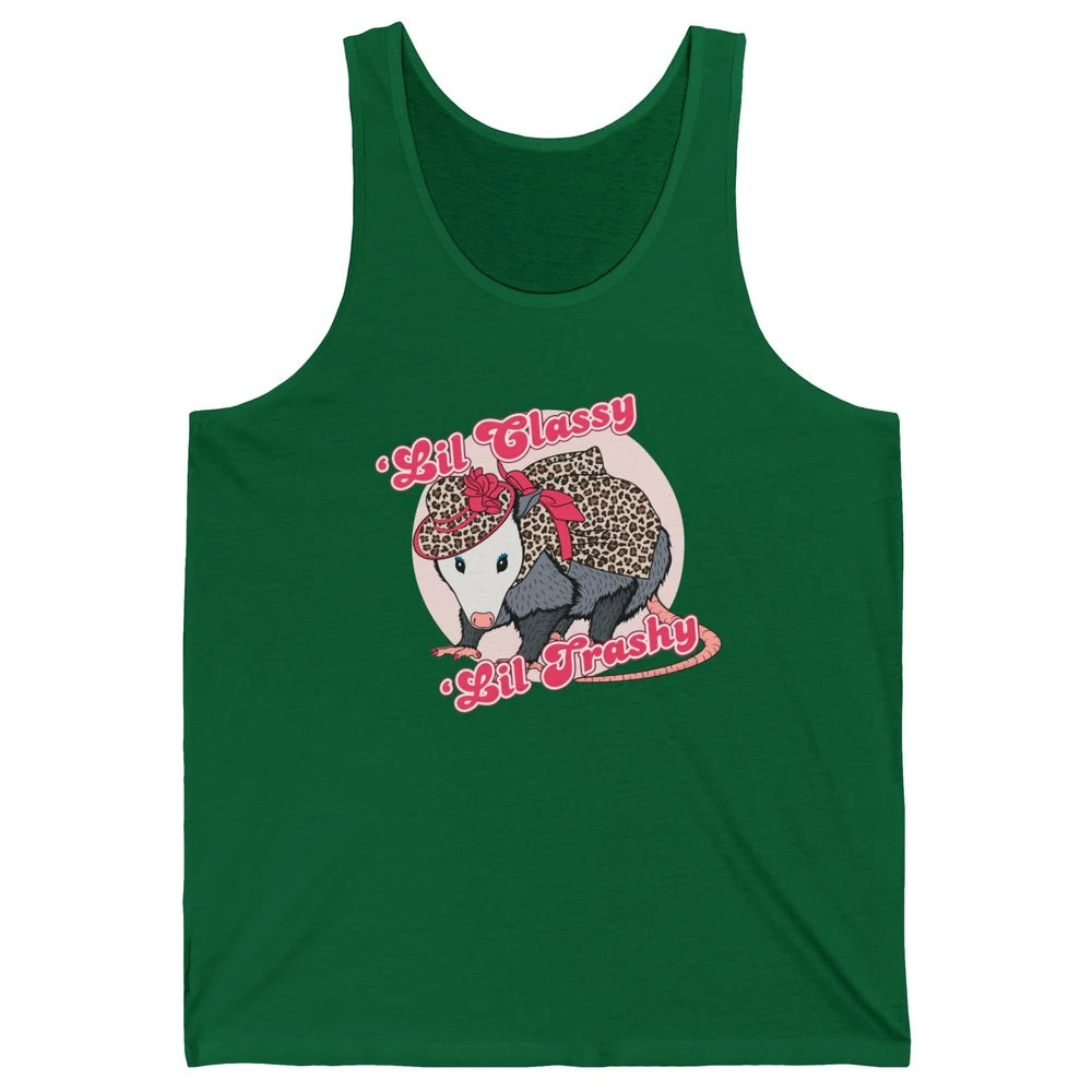 Leopard Possum Lil Classy Lil Trashy Possum Sarcastic Unisex Jersey Tank