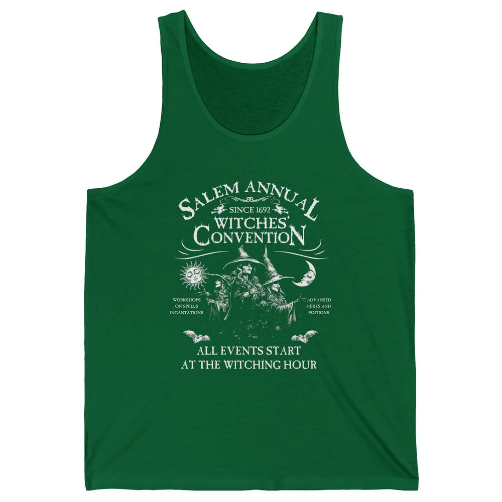 Retro Salem Annual Witches Convention Halloween Witch Magic Unisex Jersey Tank
