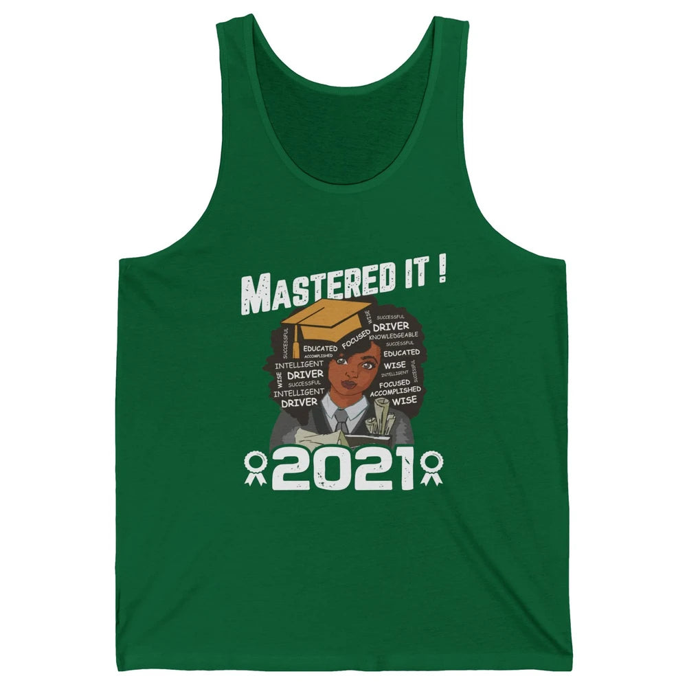 2021 Graduation Gift Mastered It Black And Educated Senior Unisex Jersey Tank