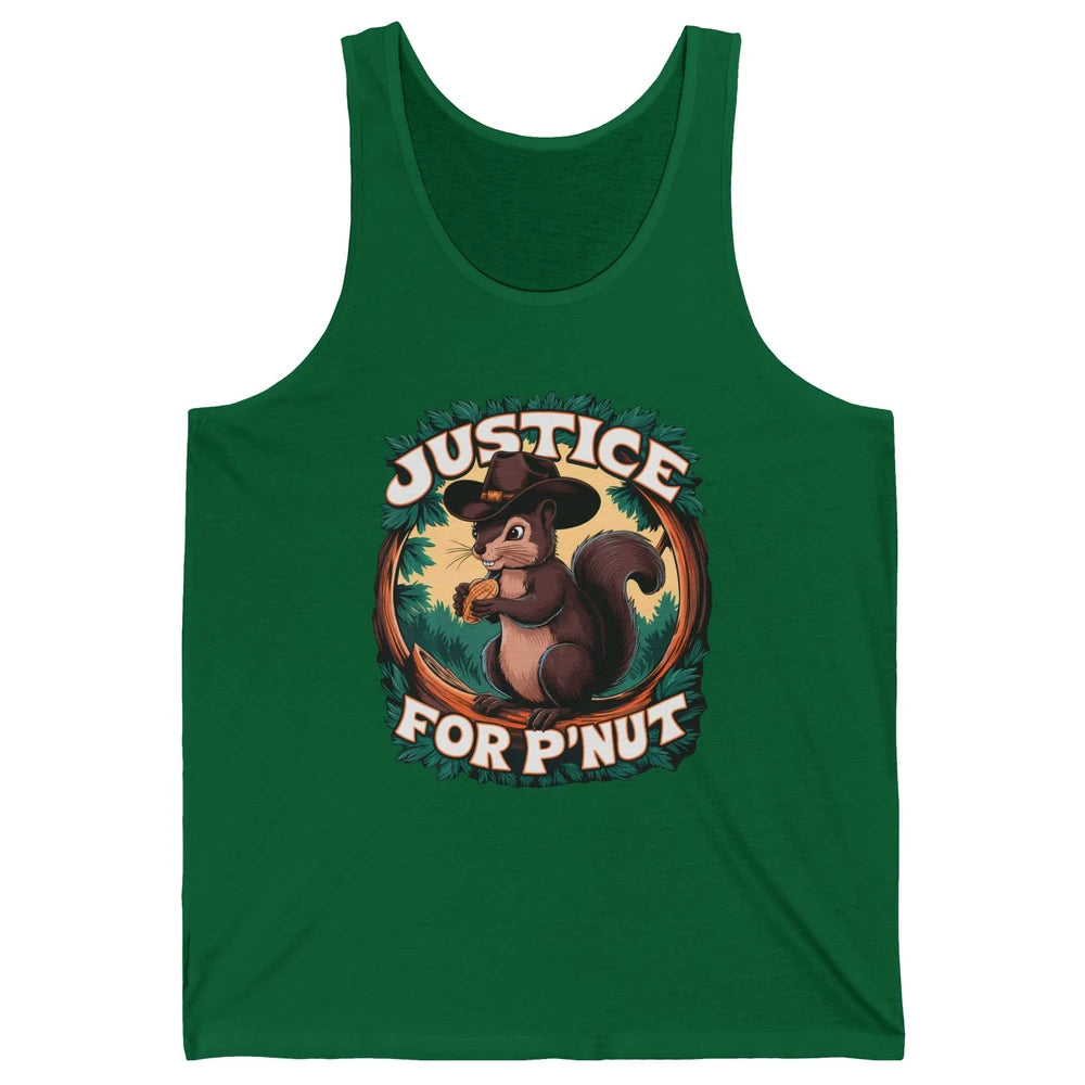 Justice For P'Nut Cute Peanut Squirrel Cowboy Funny Rodeo Howdy Western Country Unisex Jersey Tank
