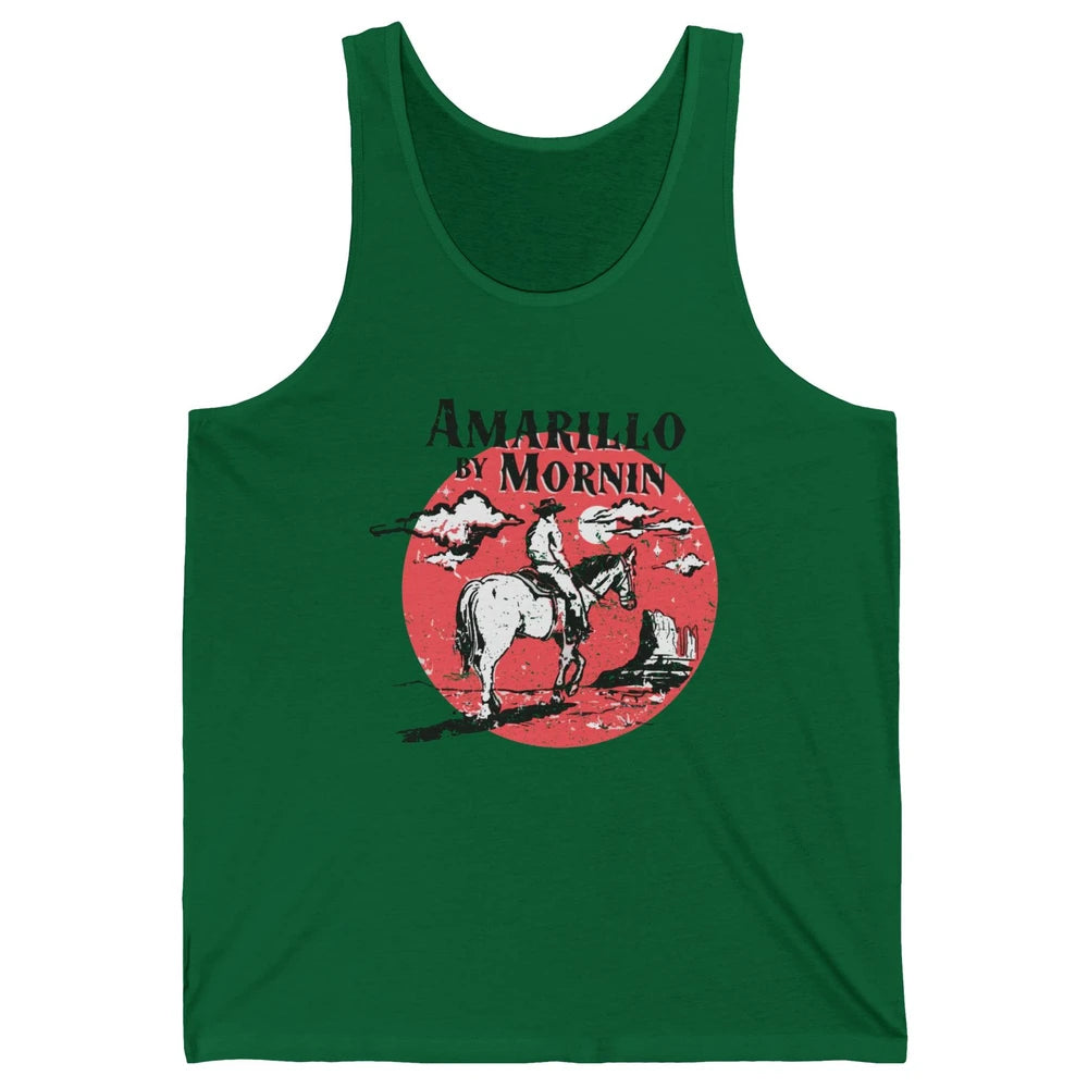 Retro Country Music Amarillo By Morning Western Cowboy Gift Unisex Jersey Tank