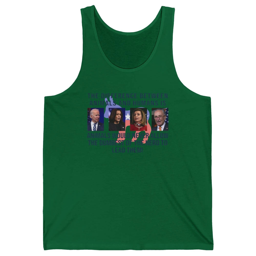 Funny Anti Biden Never Allow The Dumbest To Lead Democrats Unisex Jersey Tank