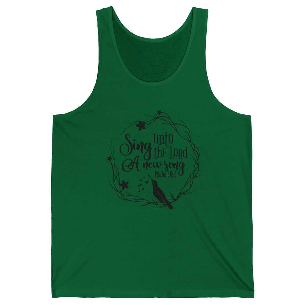 Christian Sing To The Lord A New Song Bible Verse Religious Unisex Jersey Tank