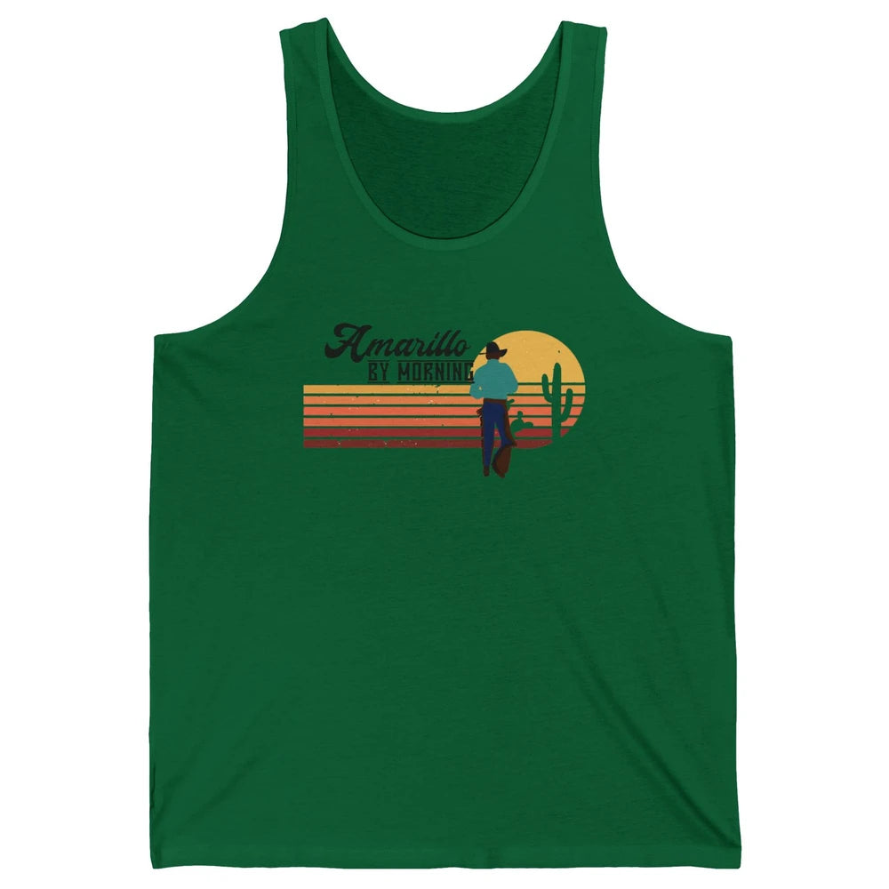 Vintage Cowboy Amarillo By Morning Cactus Western Country Unisex Jersey Tank