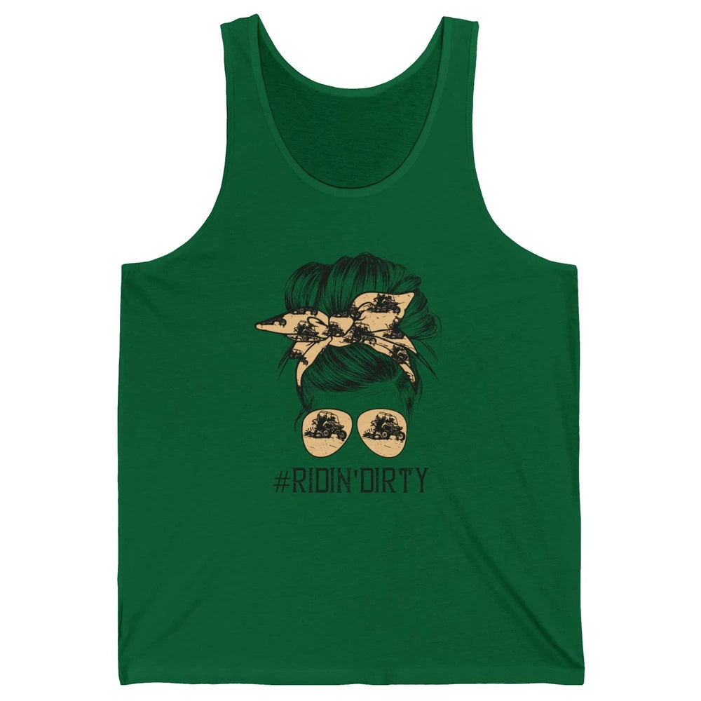 Messy Bun Sunglasses UTV Bandana SXS Life Mud Riding Girl Unisex Jersey Tank