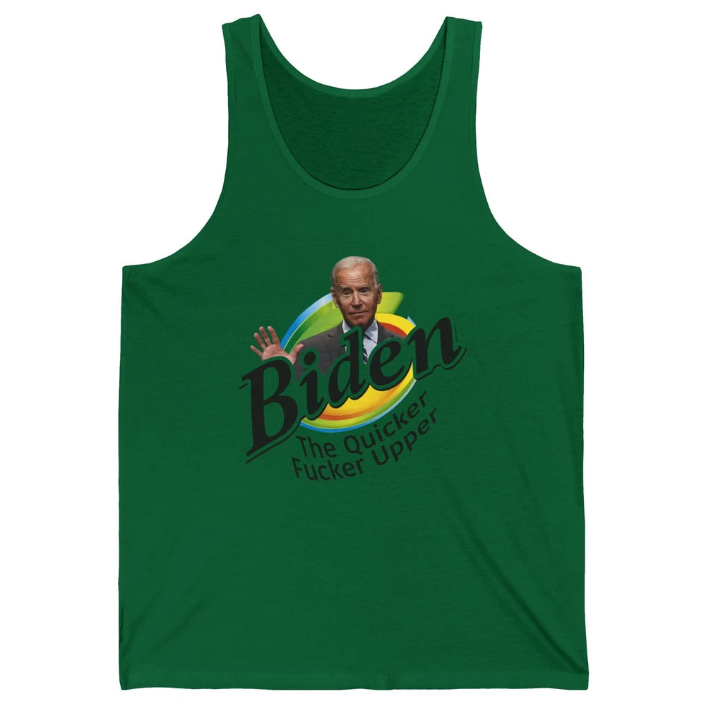 Funny Joe Biden Quicker F'r Upper Anti Biden Conservative Unisex Jersey Tank