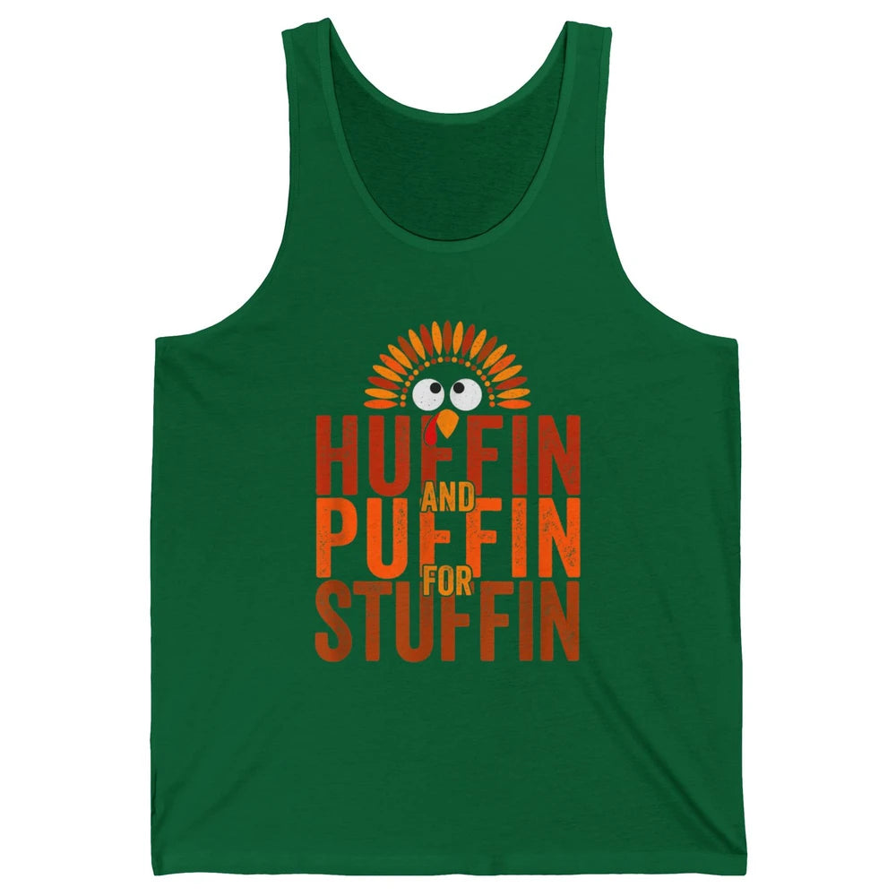Thanksgiving Run Turkey Trot Huffin And Puffin Chicken Fall Unisex Jersey Tank