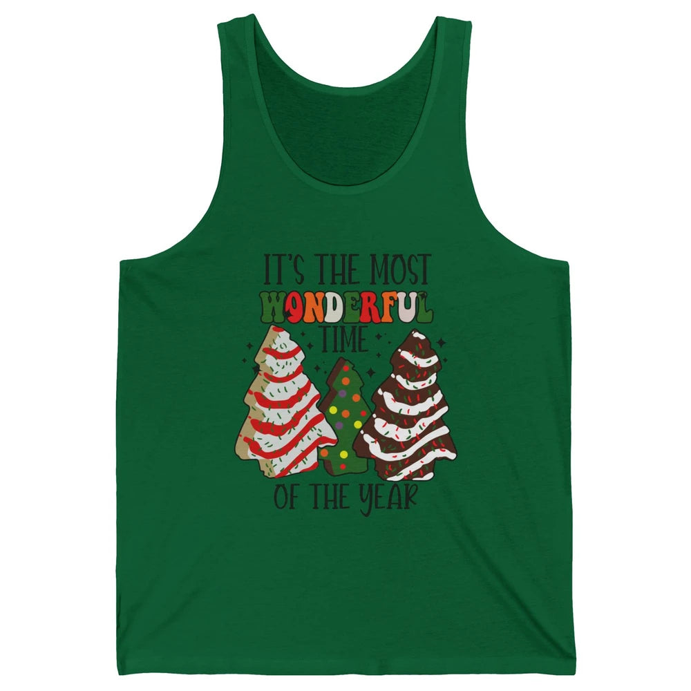 Christmas Tree Cakes Most Wonderful Time Of Year Christmas Unisex Jersey Tank