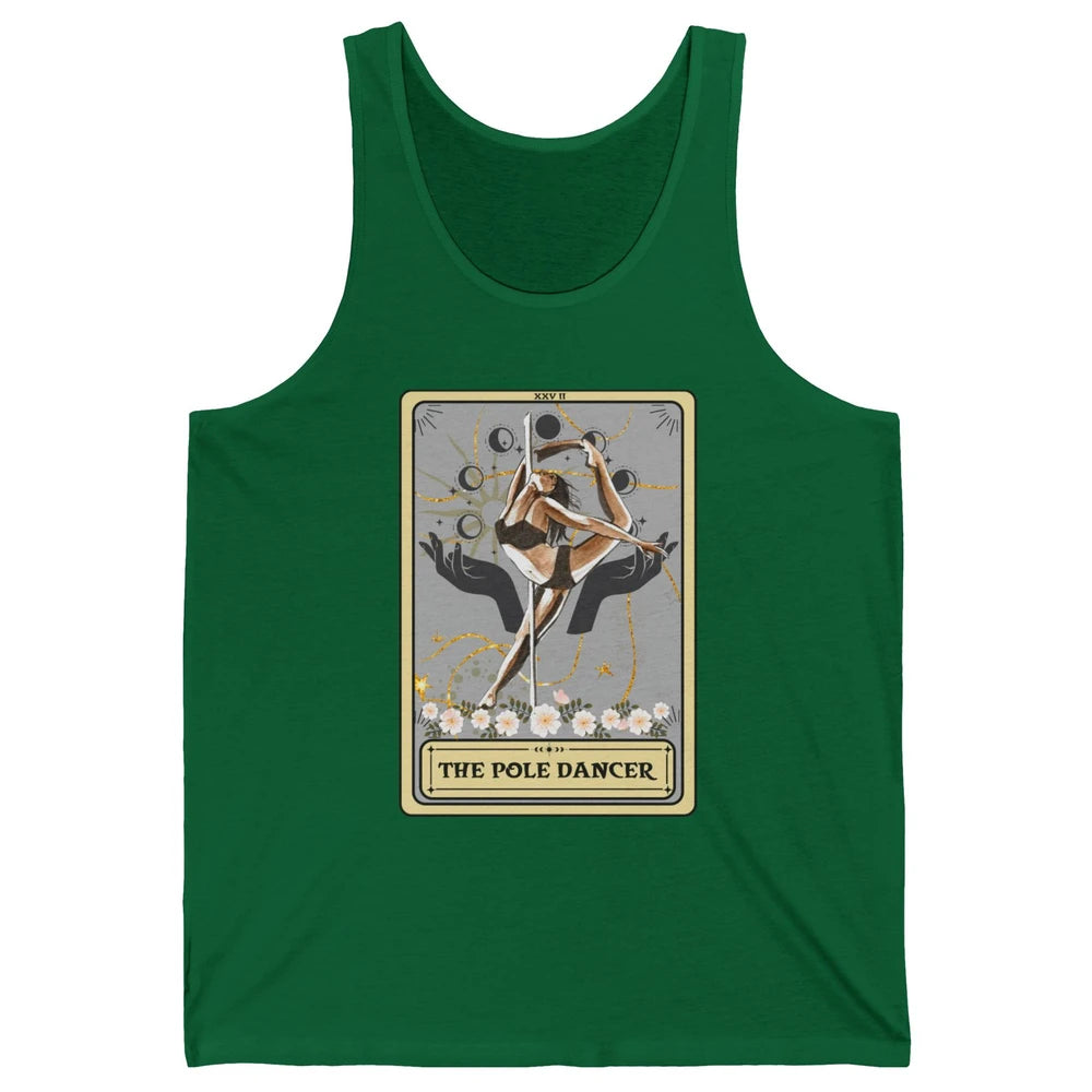 Retro The Pole Dancer Tarot Card Pole Dancing Halloween Unisex Jersey Tank