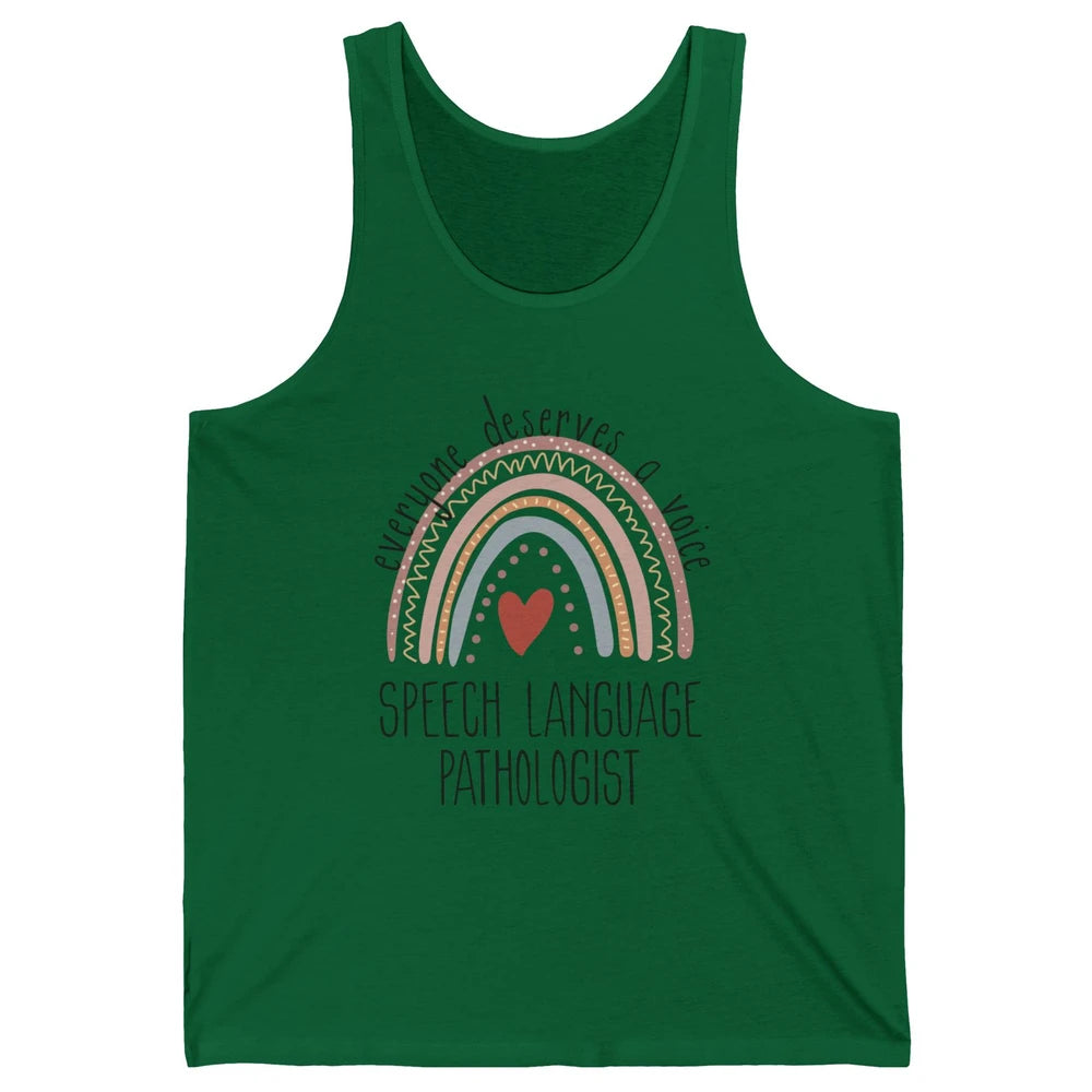 Speech Language Pathologist Everyone Deserves A Voice SLP Unisex Jersey Tank