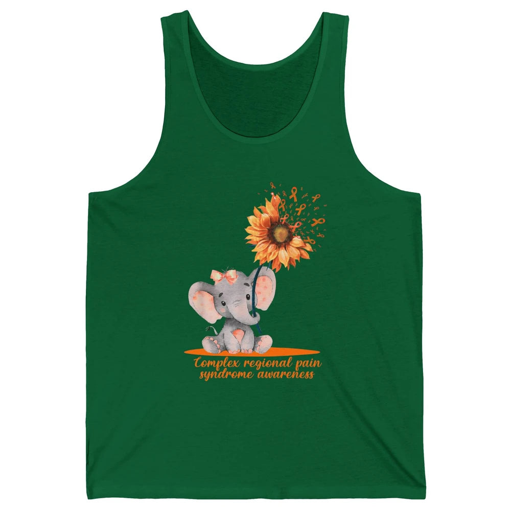 Complex Regional Pain Syndrome Sunflower Baby Elephant CRPS Unisex Jersey Tank