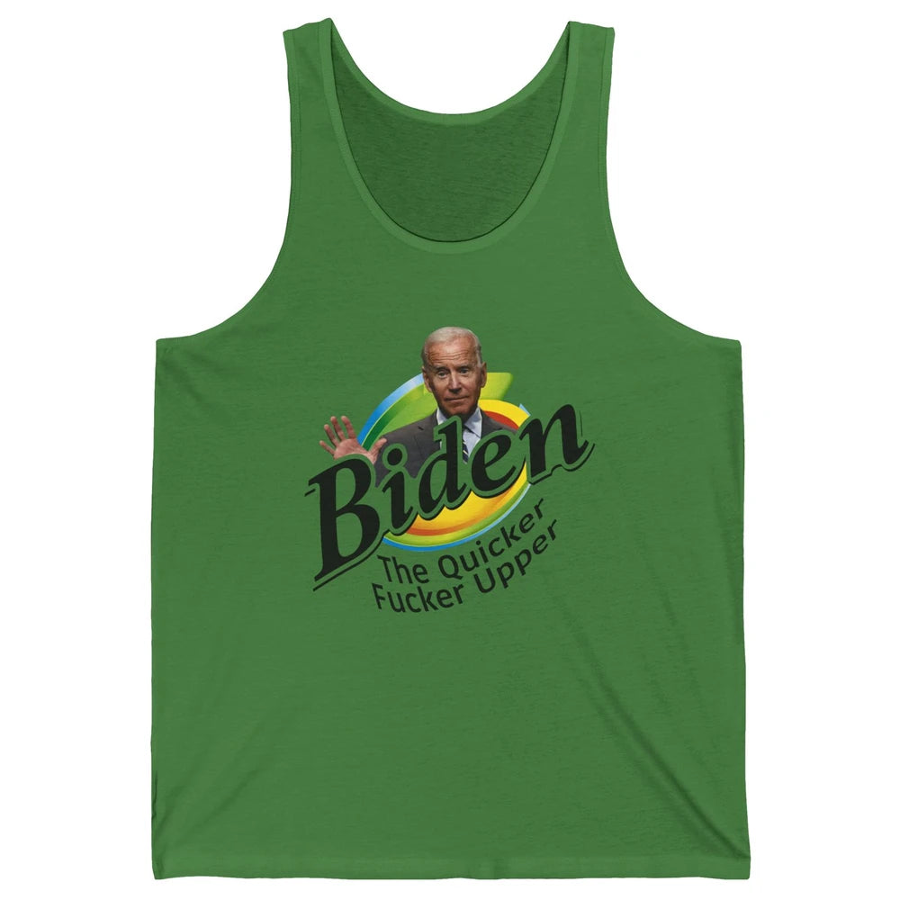Funny Joe Biden Quicker F'r Upper Anti Biden Conservative Unisex Jersey Tank