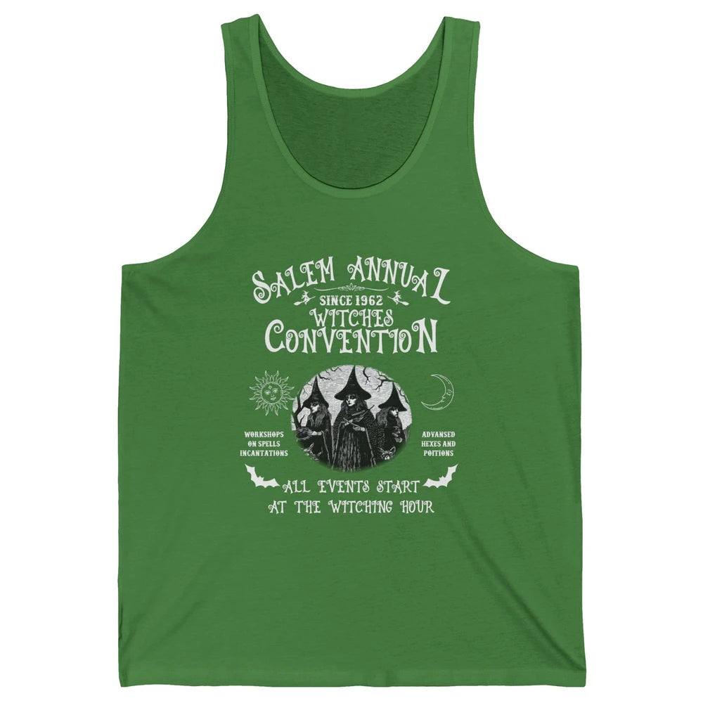 Retro Salem Annual Witches Convention Halloween Witch Magic Unisex Jersey Tank