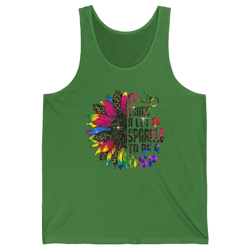 Sunflower DSP Take Sparkle To Be Direct Support Professional Unisex Jersey Tank