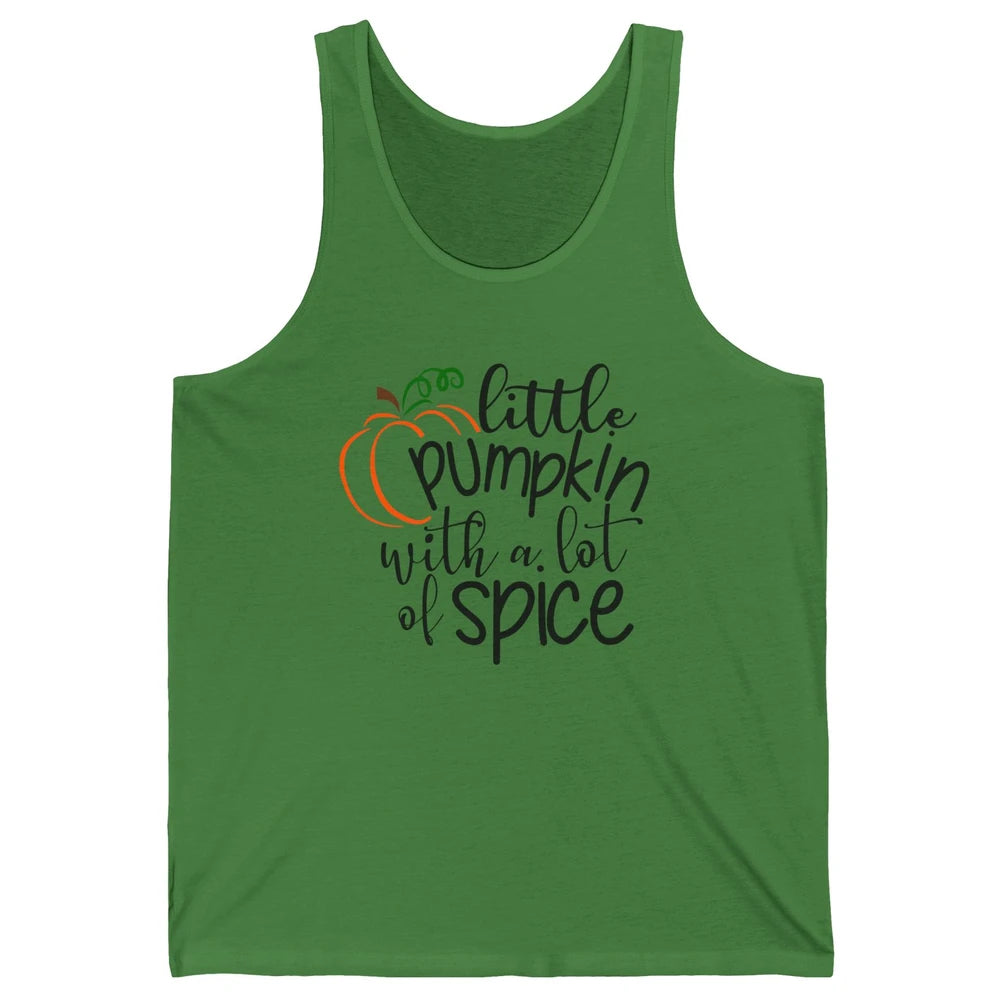 Little Pumpkin With Lots Of Spice Kids Thanksgiving Autumn Unisex Jersey Tank