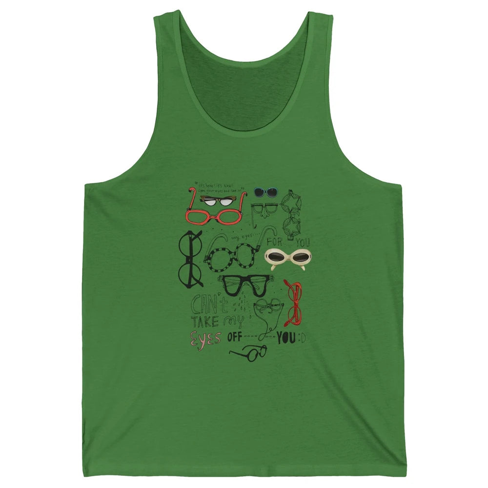 Optometrist Multiple Eyeglasses Hand Drawn Ophthalmologist Unisex Jersey Tank