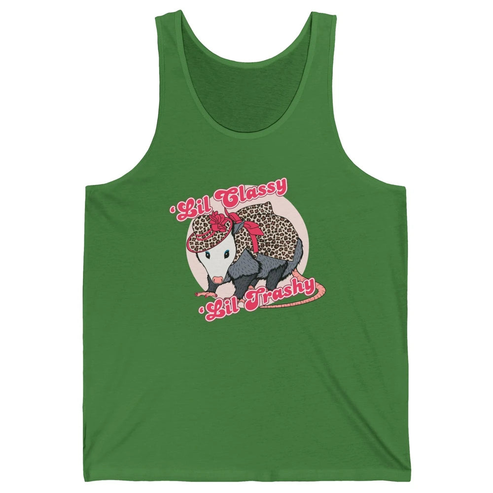 Leopard Possum Lil Classy Lil Trashy Possum Sarcastic Unisex Jersey Tank