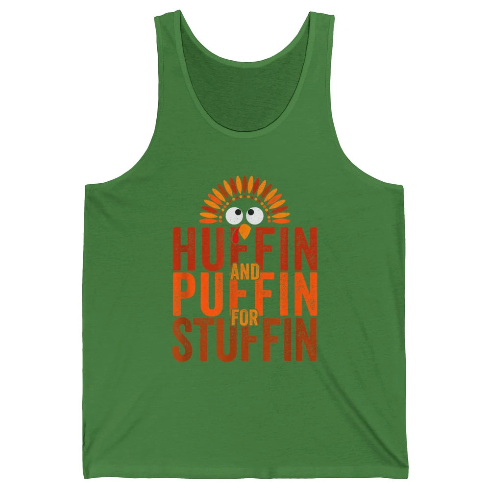 Thanksgiving Run Turkey Trot Huffin And Puffin Chicken Fall Unisex Jersey Tank