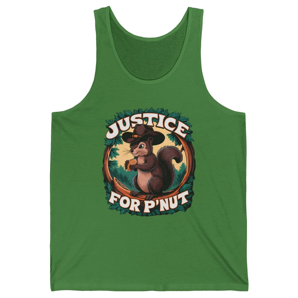 Justice For P'Nut Cute Peanut Squirrel Cowboy Funny Rodeo Howdy Western Country Unisex Jersey Tank