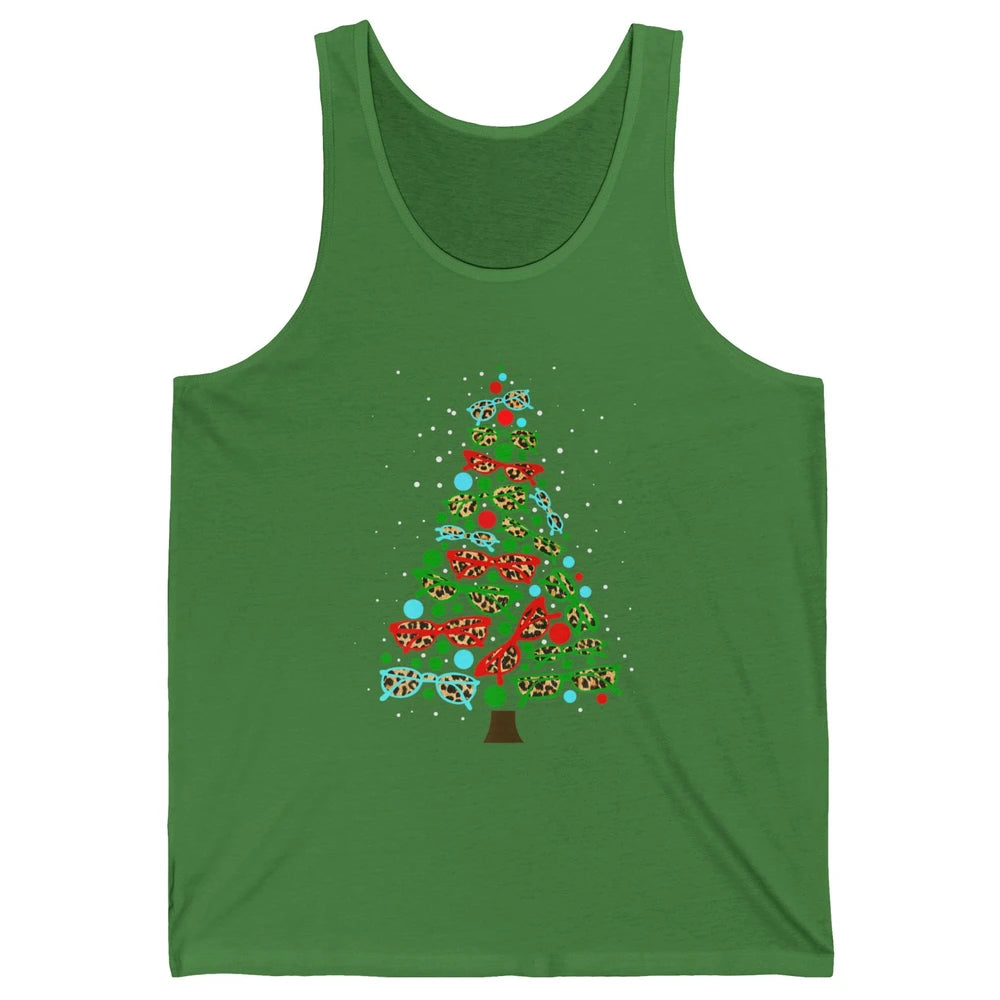 Optician Christmas Funny Xmas Tree Eyeglasses Optometrist Unisex Jersey Tank